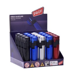 Αναπτήρας Prof Single Blue Flame Metal Color